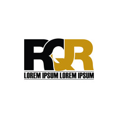 RQR letter monogram logo design vector