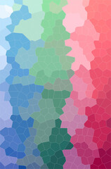 Abstract illustration of blue, green and red Little Hexagon background