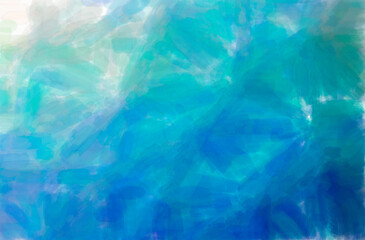 Abstract illustration of blue and green Watercolor background