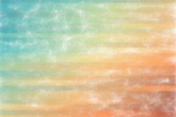 Orange, red and blue lines watercolor wash background, digitally created.