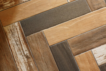 Close up of a wooden floor. Parquet.