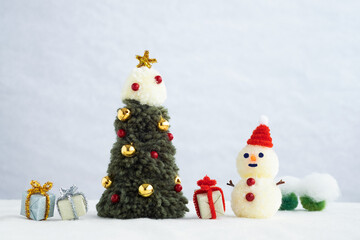 素朴で可愛らしいクリスマスのイメージ、ハンドメイドの雑貨	