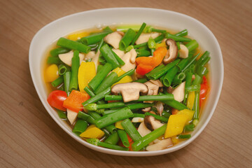 stir fried garlic with onion flower