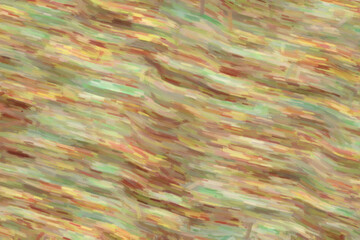 Brown and green waves large color variation oil paint background, digitally created.
