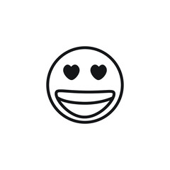 Icon vector graphic of emotcon line 