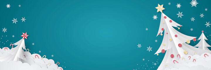 Beautiful christmas background banner with text space