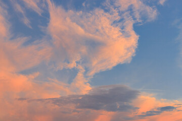 sunset sky with clouds