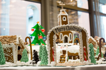 Christmas Holiday Gingerbread Village