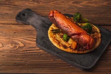 Still life- the bratwurst on the grill