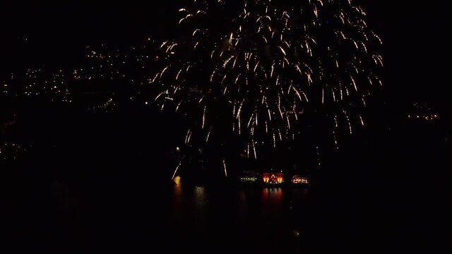 Beautiful salute on lake como