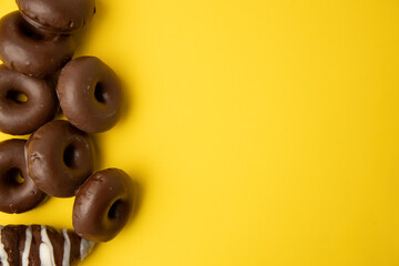 croissant and bagel with chocolate