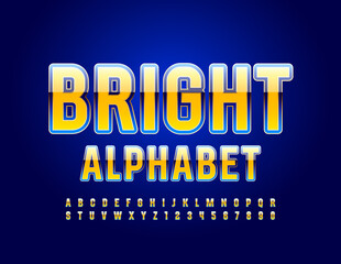 Vector Bright Alphabet. Unique Glossy Font.