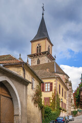 Fototapeta na wymiar Saint gregoire church, Ribeauville, France