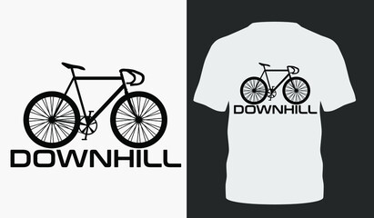 Mountain bike down hill style clothing illustration design for clothing poster and logo vector background