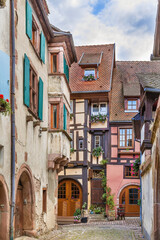 Street in Riquewihr, Alsace, France