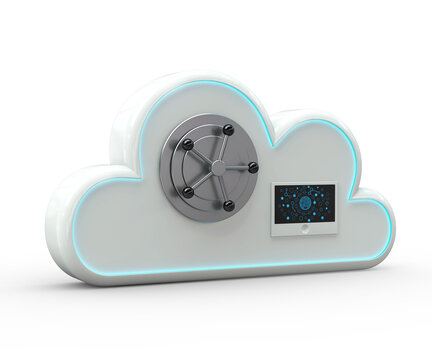 Cloud Safe 3D Illustration