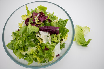 fresh salad on a plate