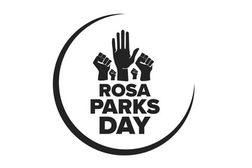 Rosa Parks Day. Holiday concept. Template for background, banner, card, poster with text inscription. Vector EPS10 illustration.