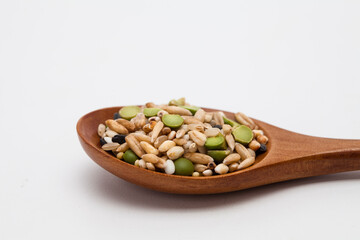 Wooden spoon with Miscellaneous grains 