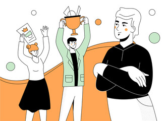 Business success - modern flat design style illustration