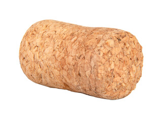 Wine cork macro isolated on the white