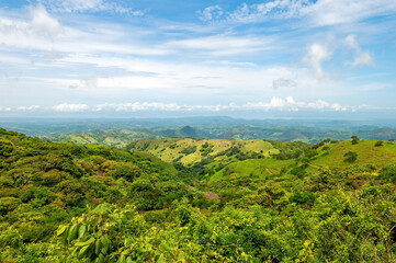 Green landscape of Monteverde national park, Costa Rica.