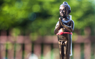 The golden child known as Kumanta Khai or Ai Khai statue to worship the public.