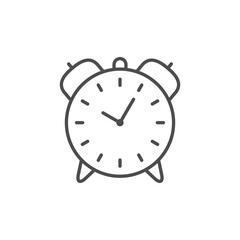 Retro alarm line outline icon