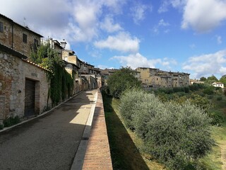 Colle Val d’Elsa, a medieval village on the hills of Tuscany, Italy