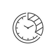 Time period line outline icon