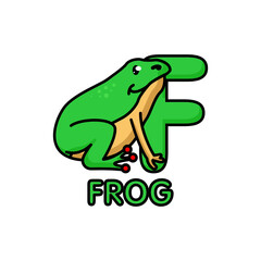 Alphabet animal mascot design for children