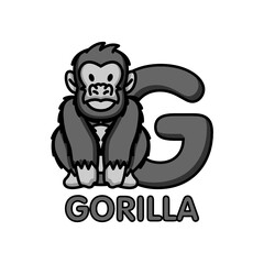 Alphabet animal mascot design for children