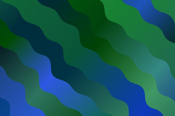 Gorgeous Green and dark blue waves abstract vector background.