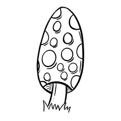Fun Cartoon Mushroom Toadstool Character Vector Illustration