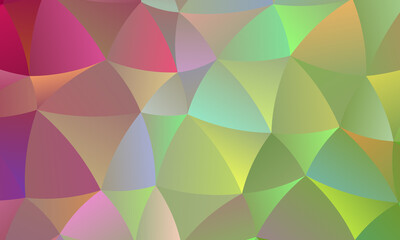 Pretty Red and light green polygonal background, digitally created