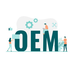Original Equipment Manufacturer Illustration Concept. Illustration for websites, landing pages, mobile applications, posters and banners.