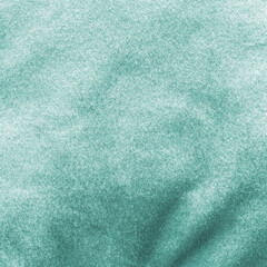 Teal blue velvet background or velour flannel texture made of cotton or wool with soft fluffy...