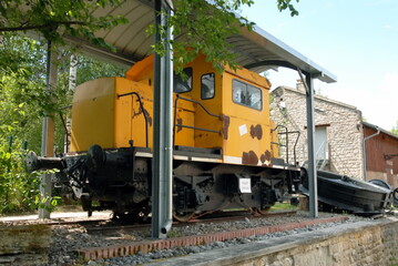 Ville de Sarreguemines, ancien hangar à locomotives du Moulin de la Blies, département de la...