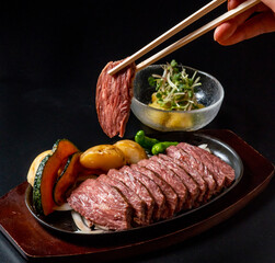 ローストビーフ　牛肉　ステーキ　箸あげ