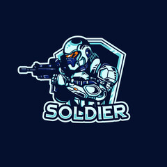 Soldier mascot logo