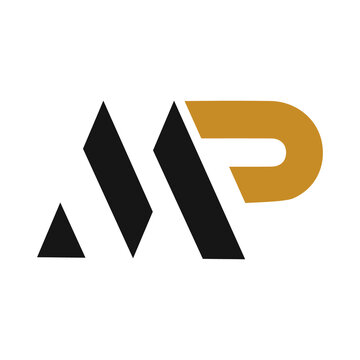 Initial letter mp logo or pm logo vector design template