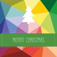 Holidays vector card with hand drawn Merry Christmas wishes