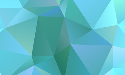 Fototapeta na wymiar Modern Light blue and green polygonal background, digitally created