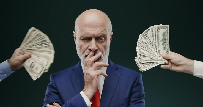 People offering bribes to a politician