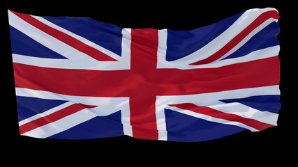 the flag of United Kingdom fluttering in the wind