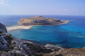 Balos Beach, Kissamos, Crete (Greece): view on the lagoon