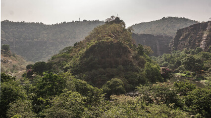 Fototapeta na wymiar Ajanta Cave Temples in the Granite Mountains of Vindhya, India