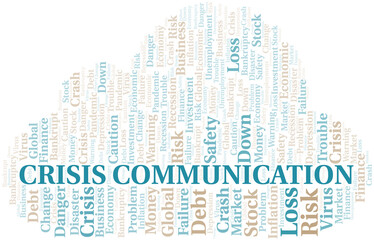 Obraz premium Crisis Communication word cloud create with text only.