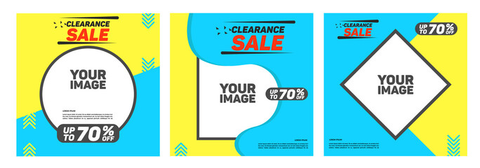 Naklejka premium Social Media template of clearance sale