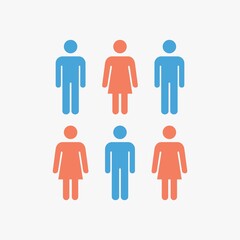 Male and Female icon set vector,man and woman icon vector.